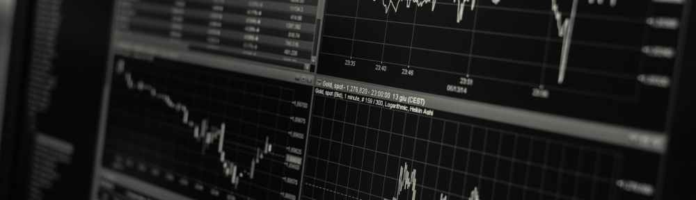 turned on monitor displaying frequency graph